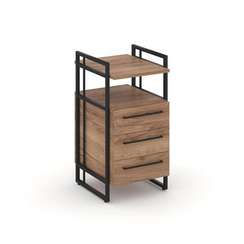 Rift Direct Тумба приставная RF.TPRR-001 Дуб Табак/Металл Черный/Черный Ручки 424*500*821