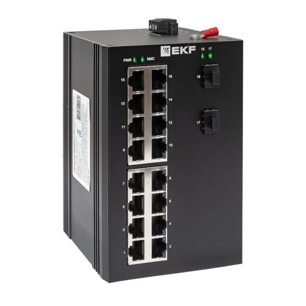 Коммутатор промышленный  EKF TSX-U-2GX/SFP-16GT