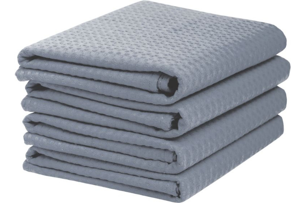 Комплект полотенец вафельных Home One 45х70 (4шт), серый