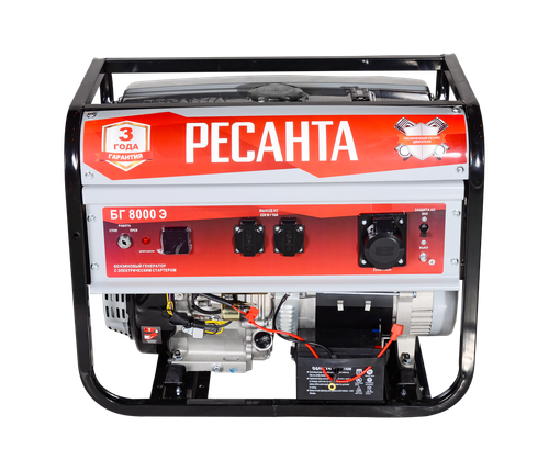 Электрогенератор Ресанта БГ 8000 Э - [6,5 кВт / 220V] эл. старт