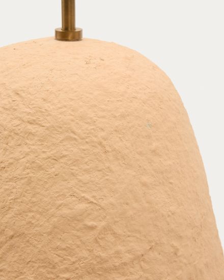 Lisora Подвесной светильник из бежевого папье-маше Ø35 см
