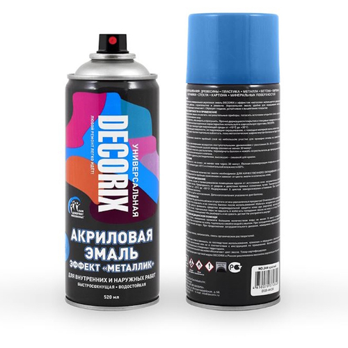 Эмаль аэроз. DECORIX акрил.  металлик синяя 520мл  0103-01 DX