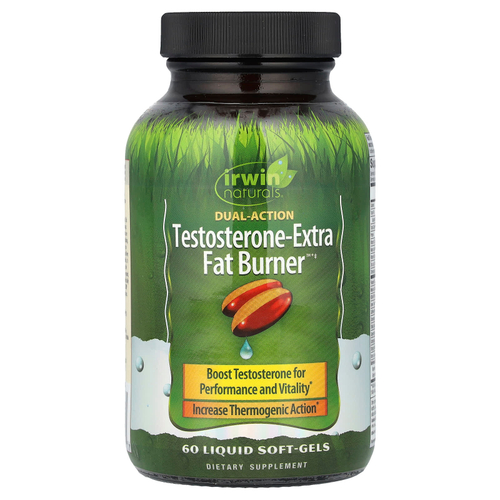 Irwin Naturals, Testosterone-Extra Fat Burner, 60 мягких таблеток