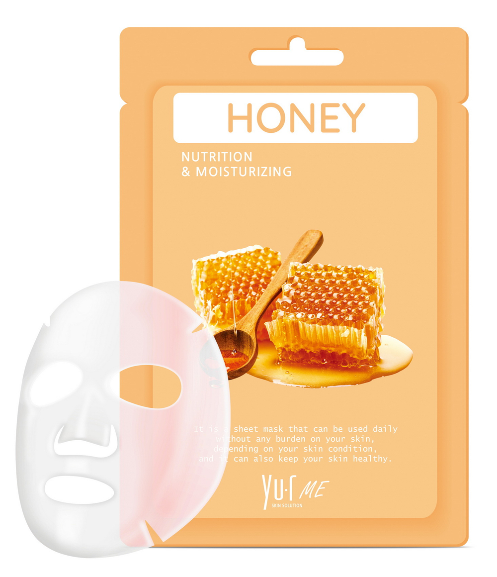 Тканевая маска для лица с экстрактом мёда Yu.R Me Honey Sheet Mask, 1 шт.