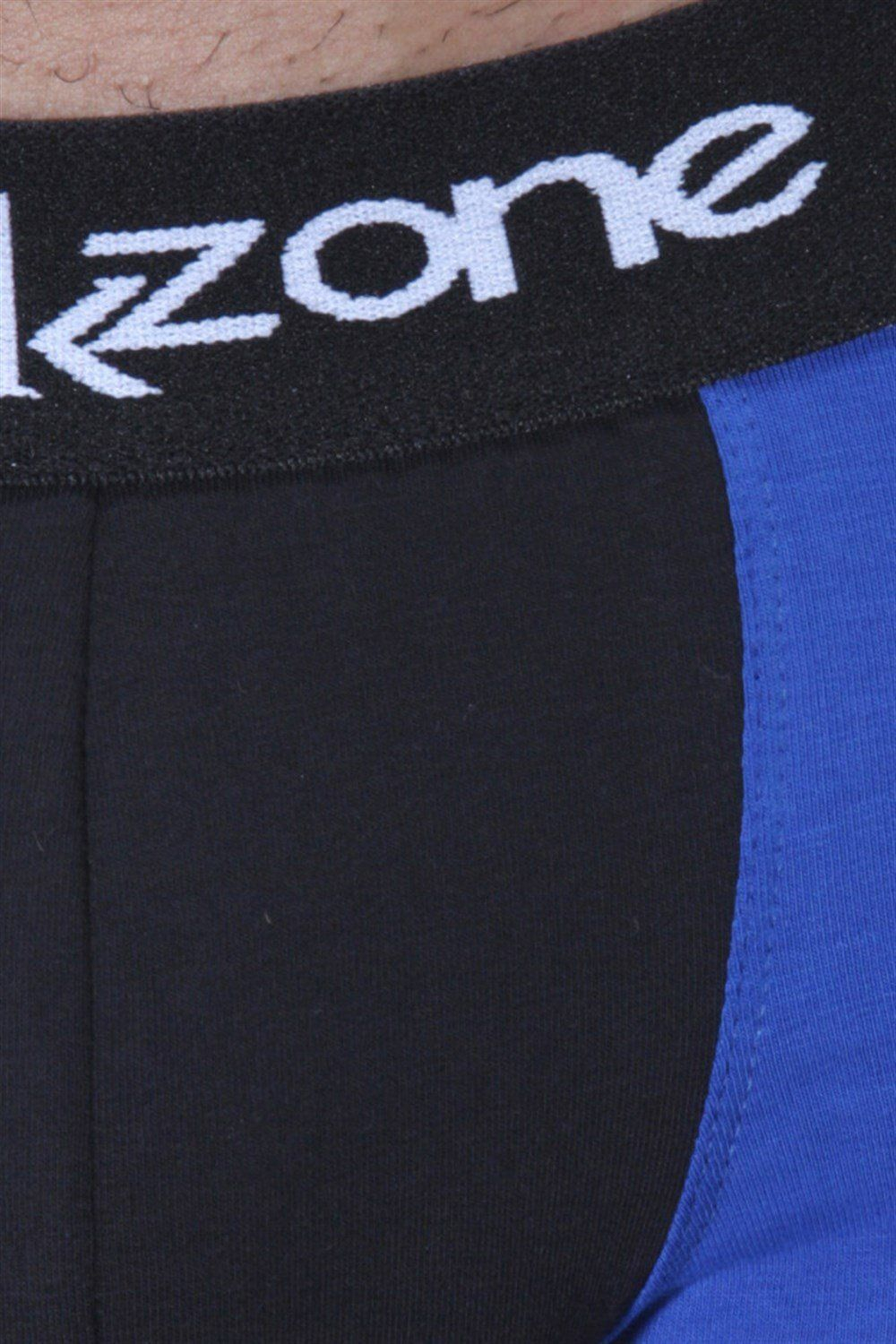 Сине-черные мужские хлопковые трусы-боксеры (Размер: M) (Цвет: синий с черным)