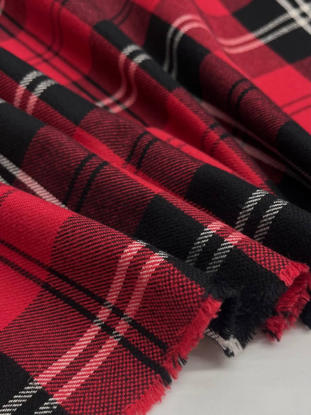 Хлопок фланель Ralph Lauren в красно-черную клетку