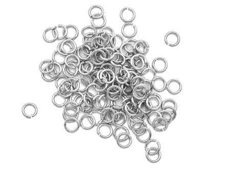 Колечки соединительные, тонкие, цвет серебро