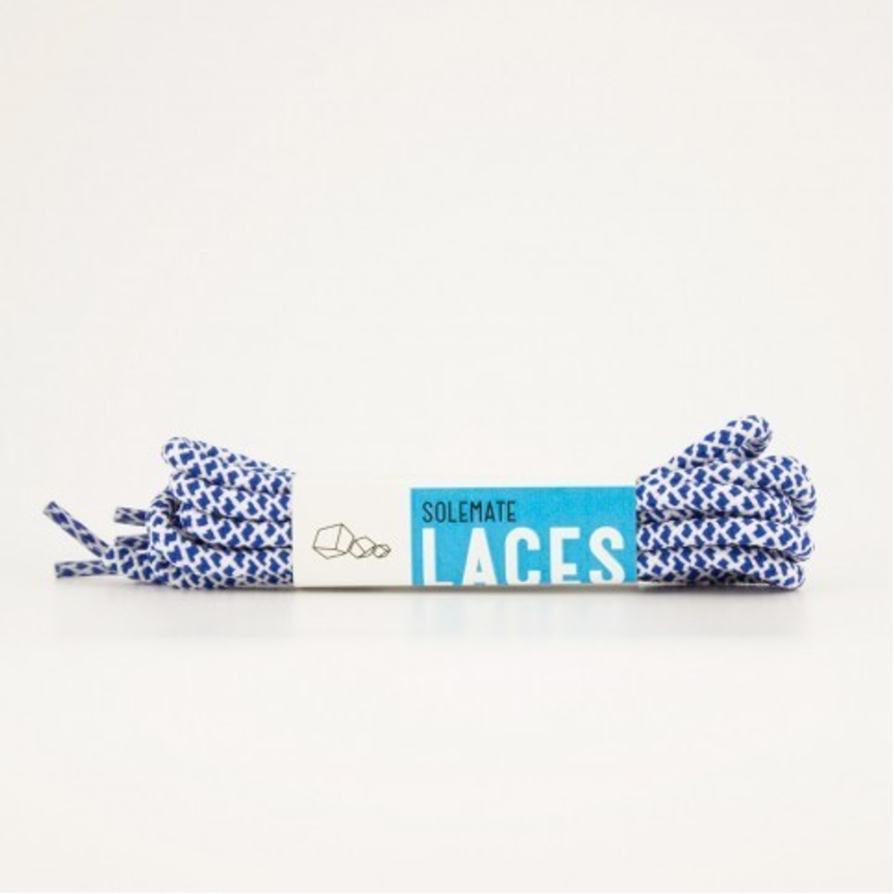 Шнурки Solemate Laces Бело-Синего Цвета
