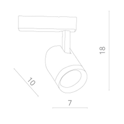 Трековый светодиодный светильник Arte Lamp Soffitto A1710PL-1WH