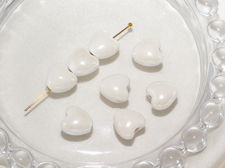 Бусина "Сердце" 10мм, керамика (уценка)