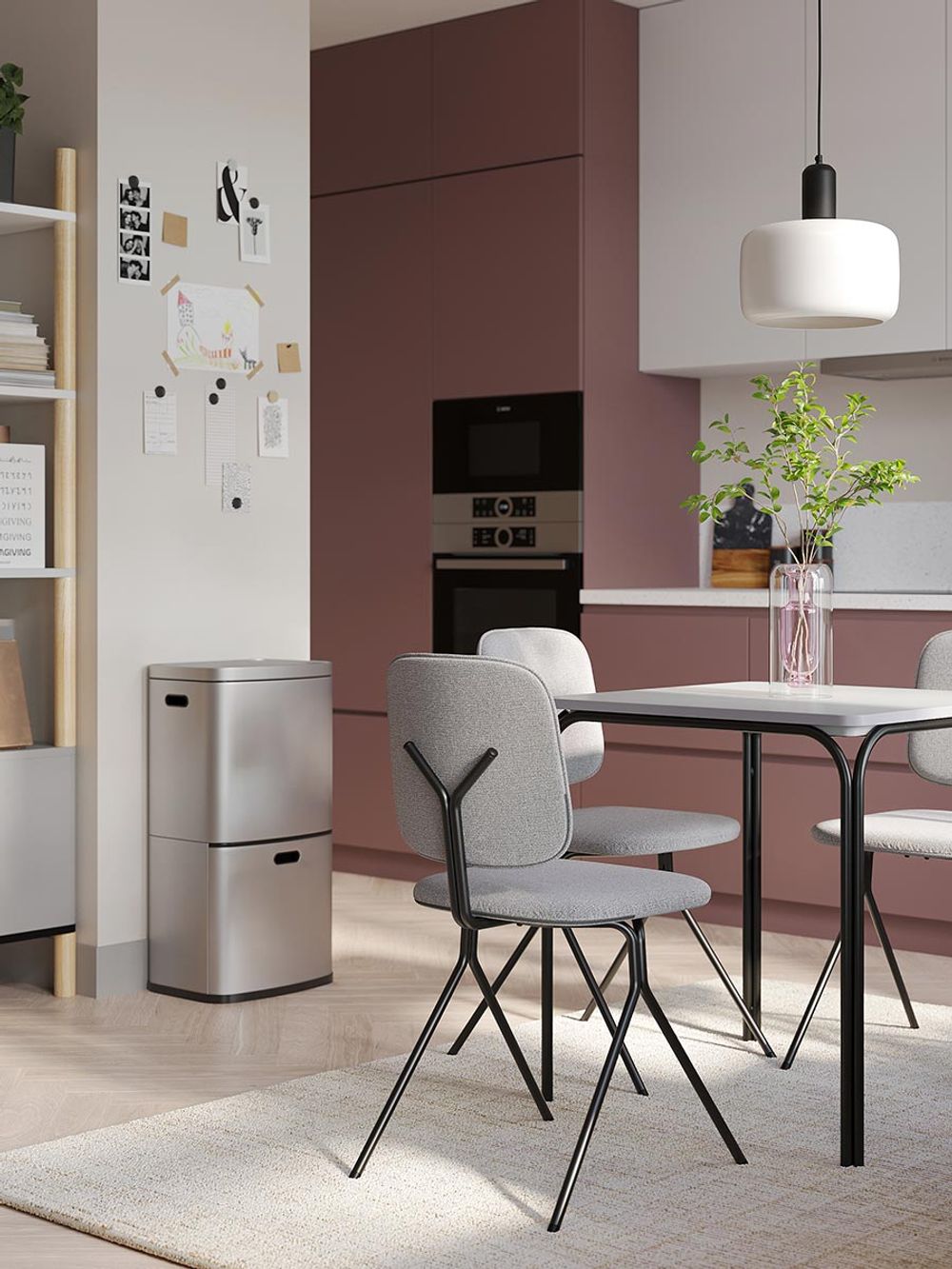 Стул Ror, Y, рогожка, черный/серый