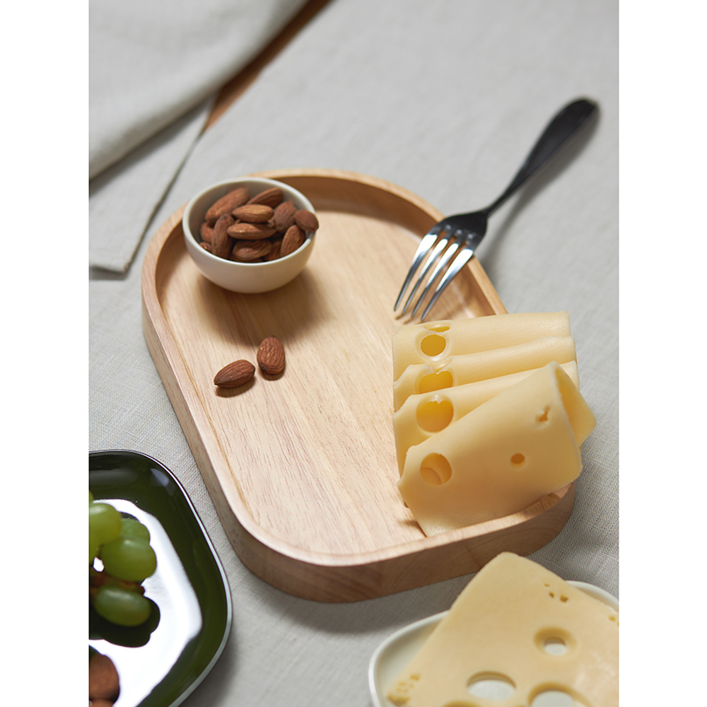 Набор из 5-ти сервировочных тарелок на деревянном подносе sorrento