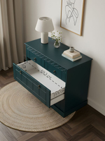 Комод Индра с ящиками, 76.5х78.8х36.5, комод из МДФ, изумрудный, Dipriz
