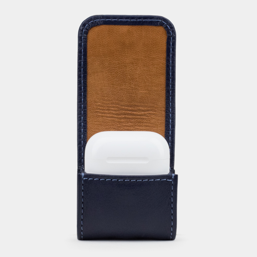 Чехол для наушников Petit из кожи теленка, цвета индиго