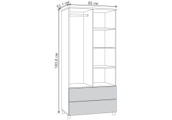Комплект детской мебели Эльга белый шагрень / дуб белый комплектация 4