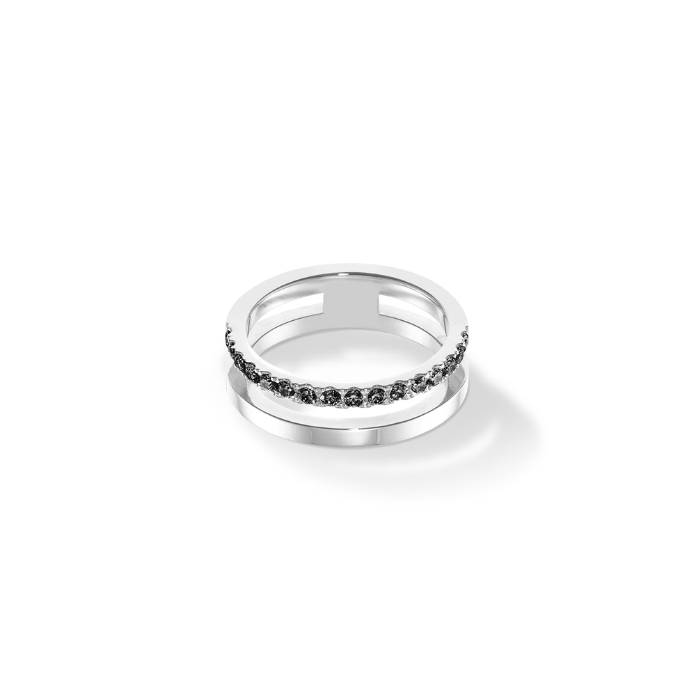 Кольцо Coeur de Lion Black-Silver 0136/40-1317 58