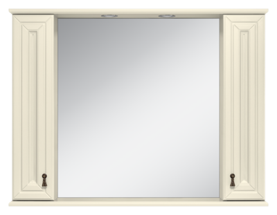 Зеркальный шкаф Misty Лувр 105 (слоновая кость)