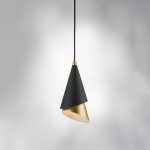 757010 Люстра CONE 1х40W E14 ЧЕРНЫЙ/ЗОЛОТО