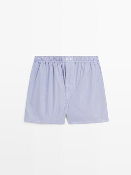 Massimo Dutti Полосатые боксеры, темно-синий