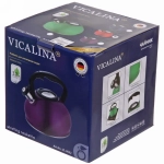 Чайник из нержавеющей стали 3,2 л «Глянец» со свистком, красный