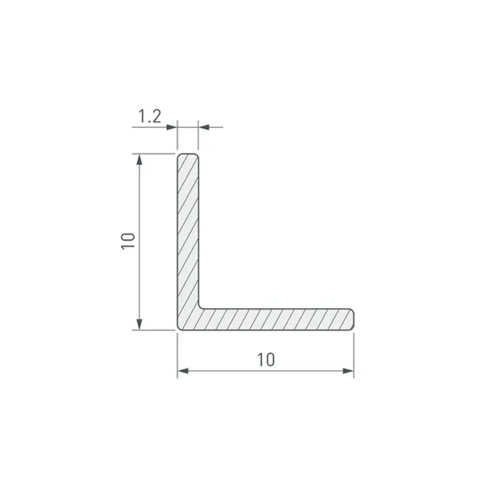 Уголок ARH-W10x10x1,2-3000 BLACK (Arlight, Алюминий) 063304