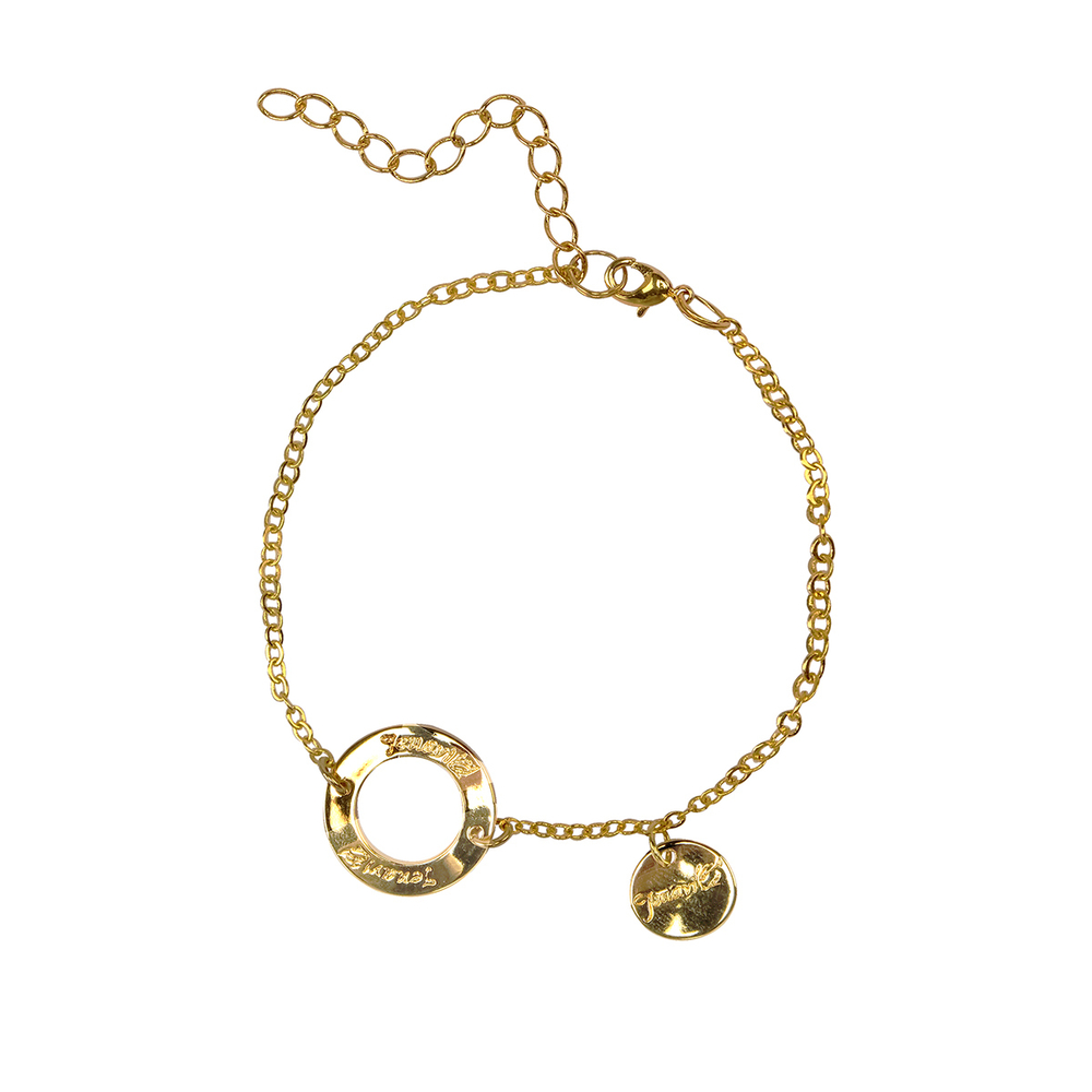 "Мегара" браслет в золотом покрытии из коллекции "Мегара" от Jenavi с замком карабин