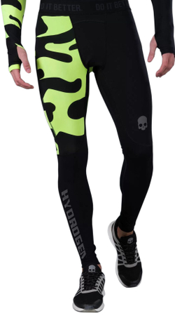 Мужские теннисные штаны Hydrogen Camo Leggings - black/yellow fluo
