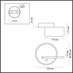 5634/9WL LN Бра LED 9Вт 3000К 220В IP20 LEDIO