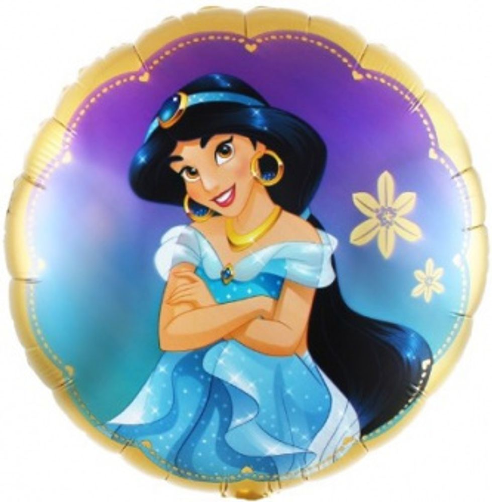 К Шар круг 18" / 46 см "Принцесса Жасмин" (Falali) (БГ-15)