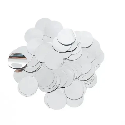 Наполнитель «Конфетти круг», 1,5 см, цвет серебряный, 10 г