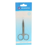 Ножницы маникюрные на блистере «Ultramarine», круглые кольца, широкие, цвет серебро 9см