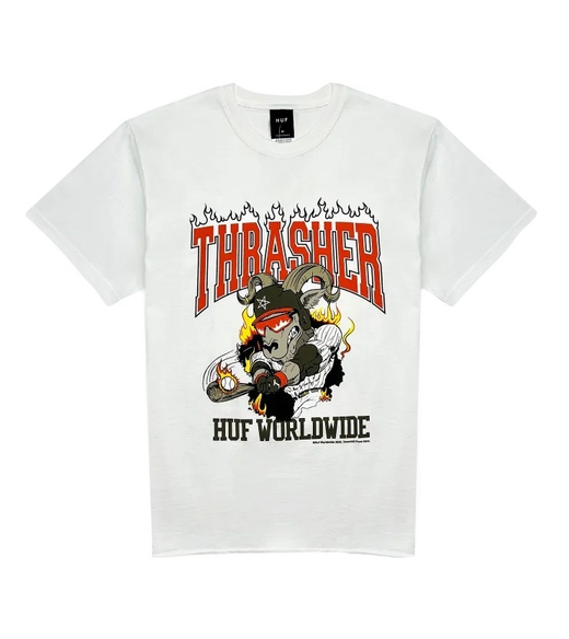 Футболка HUF x Thrasher Rincon White