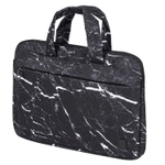 Сумка портфель BRAUBERG STYLE с отделением для ноутбука 13-14" 3 кармана "Marble" черная 26х36х3 см