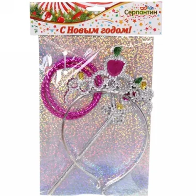 Карнавальный набор (ободок/корона, 2 браслета, палочка) «Фея»