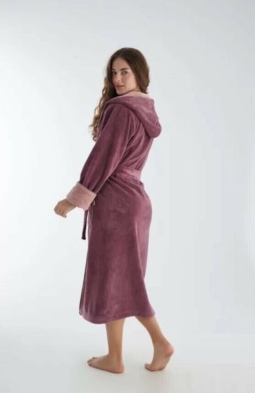 Халат женский махровый с капюшоном 4145 NUSA