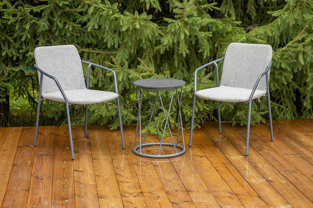 4SIS "Марокко" кофейный комплект из алюминия, цвет темно-серый