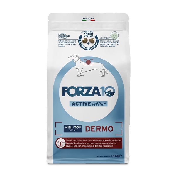 Сухой корм Forza 10 Active VetDiet DERMO mini/toy для взрослых собак мелких пород с патологиями кожного покрова