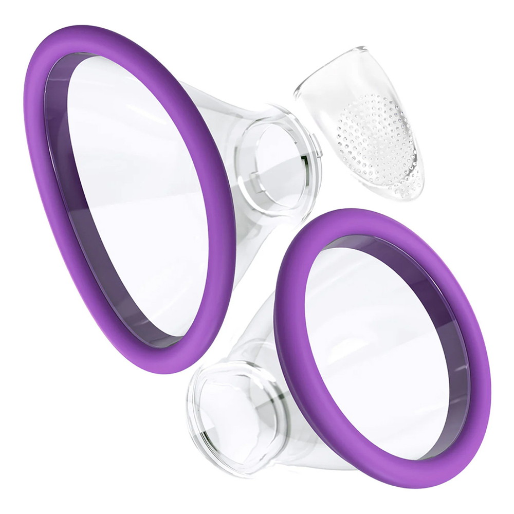 Двухсторонний вибростимулятор с помпой и язычком PipeDream Fantasy for Her Ultimate Pleasure Clitoral Pump Vibe Purple 494312