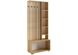 Готовая прихожая Бери дуб крафт золотой / белое дерево