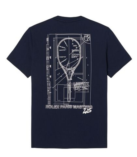 Футболка теннисная Lacoste Unisex Rolex Paris Masters Edition Printed - navy blue
