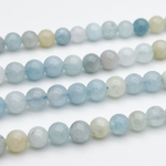 Аквамарин + берилл, диаметр 6,2-6,4 мм, цена за 29-30 шт (1/2 нити)