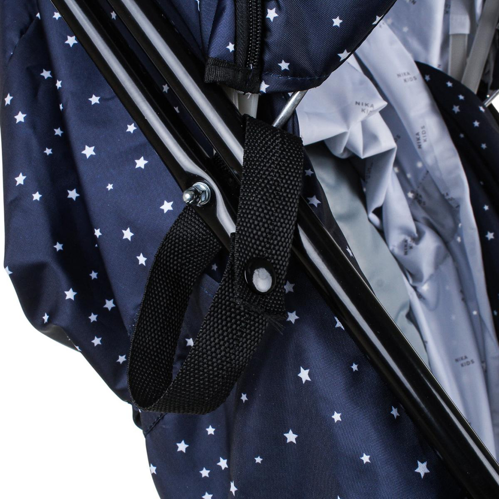 Санки-коляска "Наши Детки 3-1К" синий со звездочками