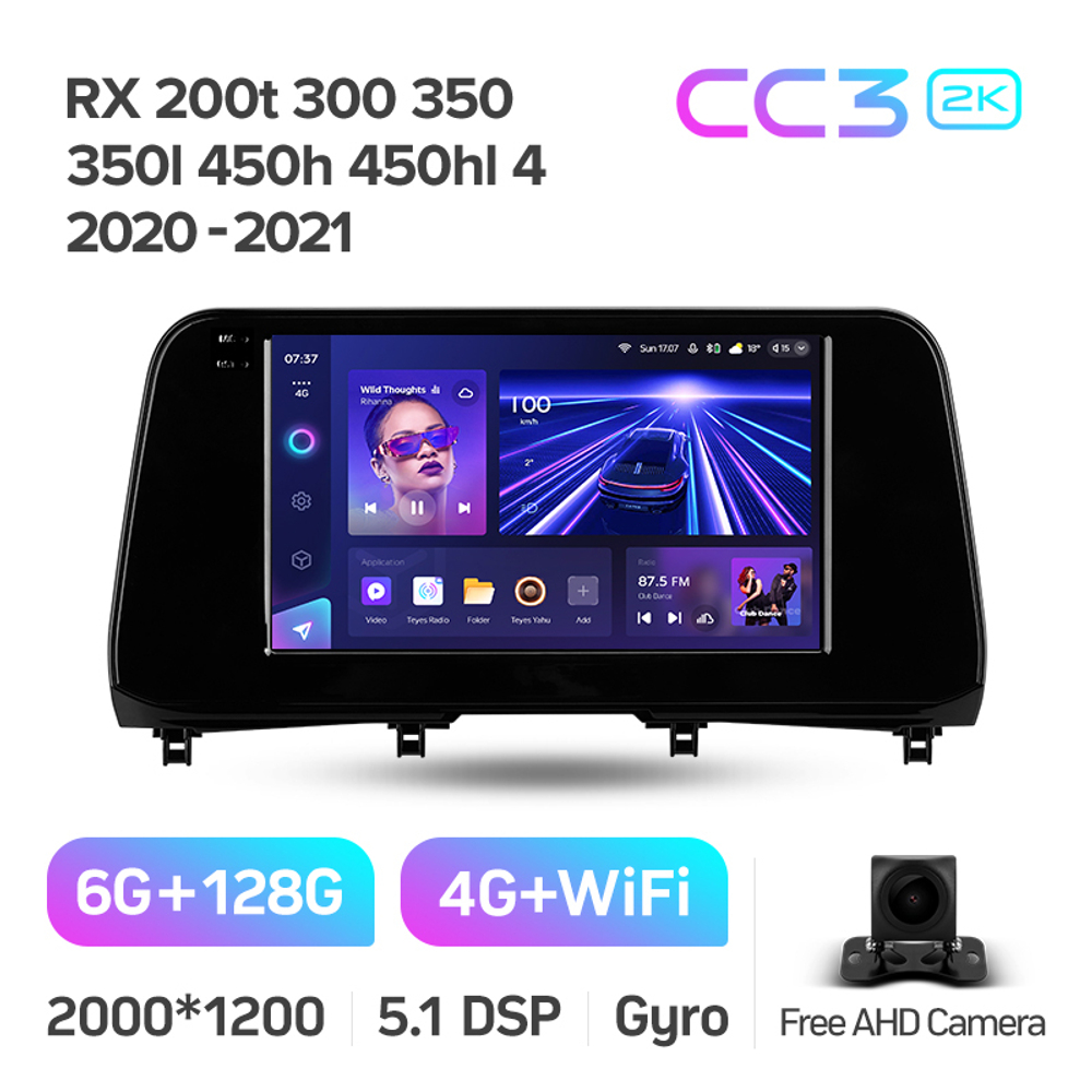 Teyes CC3 2K 9"для Lexus RX 200t RX 300 RX 350 2019+