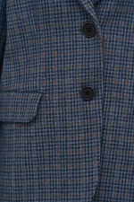 Жакет в клетку, Синий