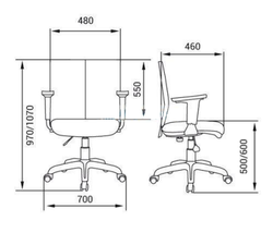 Кресло для руководителя ЛИНК RSJ ХРОМ ПАУК КОРОТКИЙ