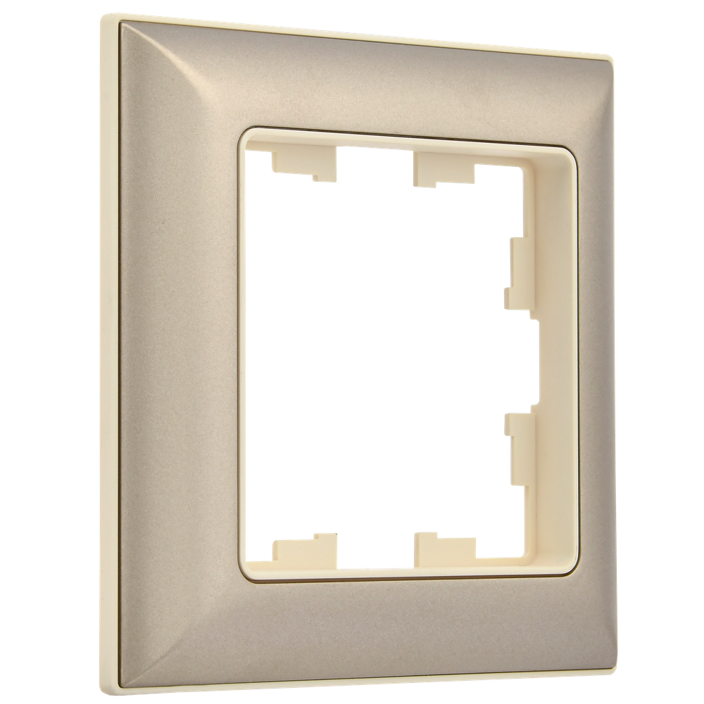 BRITE Рамка 1-местная РУ-1-Бр бежевый/шампань IEK