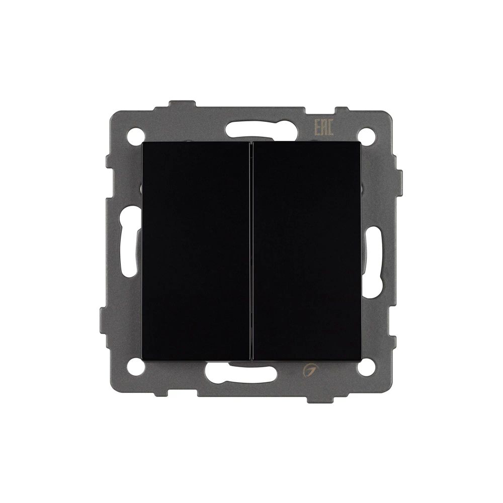 Механизм выключателя двухклавишный непроходной SWT-MK02-PL-BK-V (250V, 10A) (Arlight, -) 049888