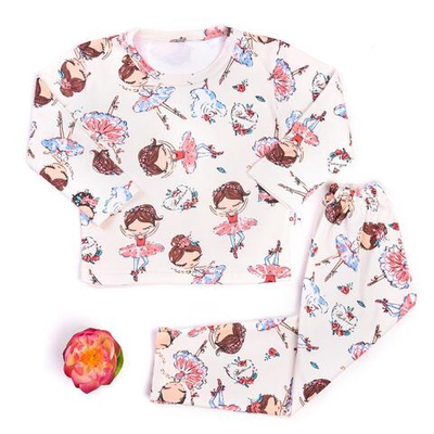 Пижама д/девочки, с принтом р-р 86 Арт. 384644-1