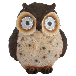 ERAFYS01-12 ЭРА Садовый светильник Сова коричневая на солнечной батарее, полистоун, 13 см