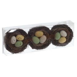 GAEM Набор из 3-х изделий декоративных "Гнездо пасхальное" (10*5), L31 W11 H5 см